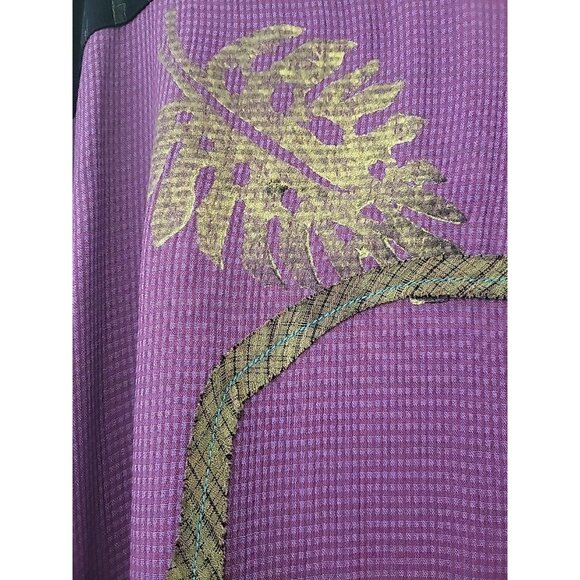 JG's MAD LAB Art to Wear Button-front Tunic Jacket Appliqué Flower 3X Multicolor - Picture 13 of 15